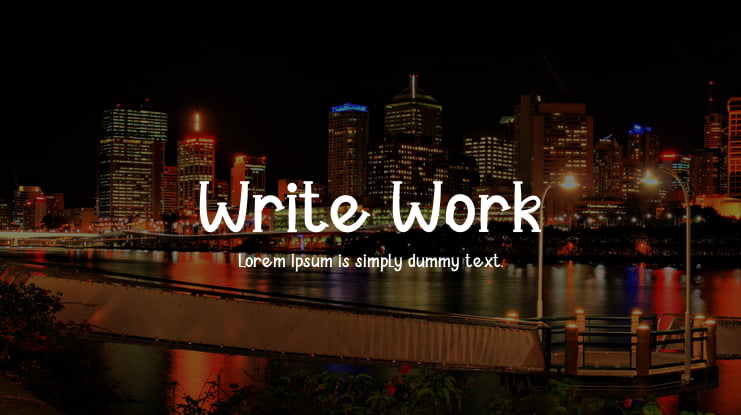 Write Work Font