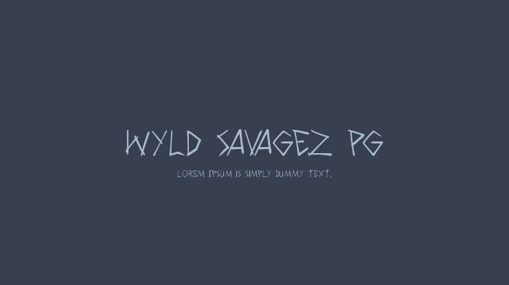 Wyld Savagez PG Font Family