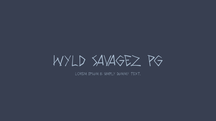 Wyld Savagez PG Font Family