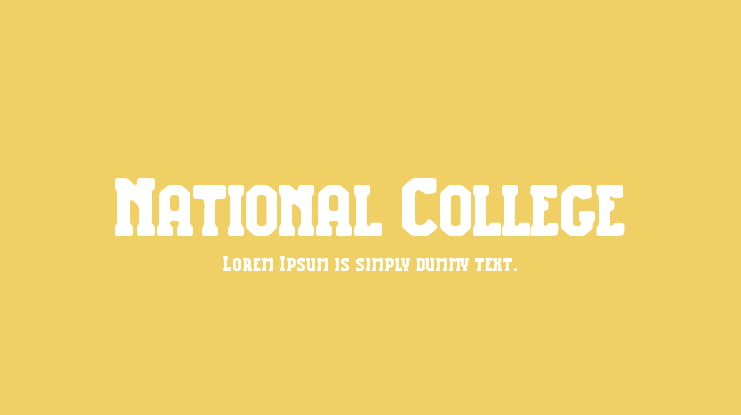 National College Font