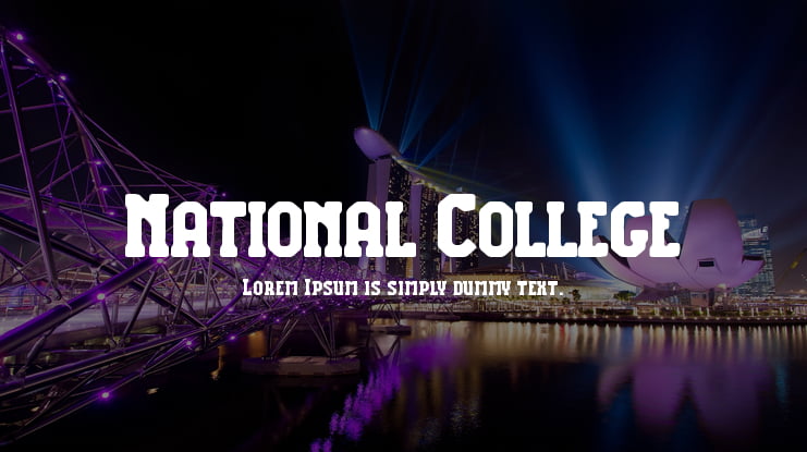 National College Font
