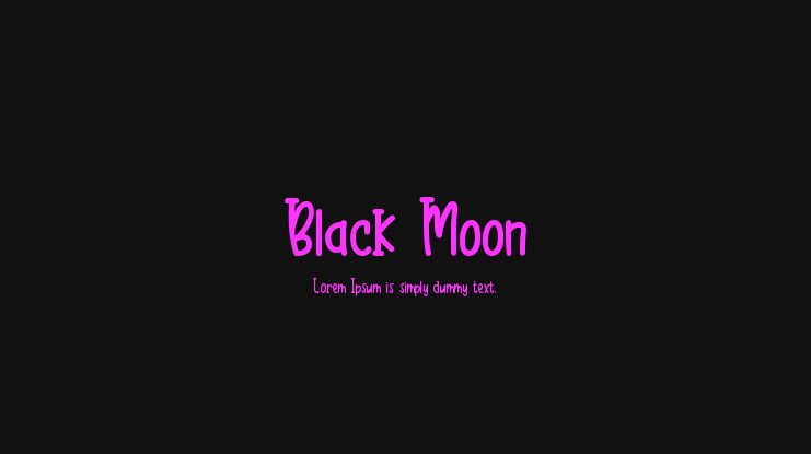 Black Moon Font