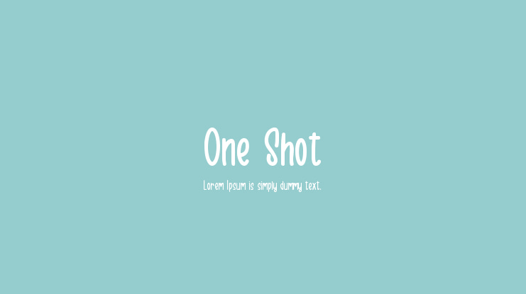 One Shot Font