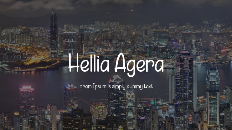 Hellia Agera Font