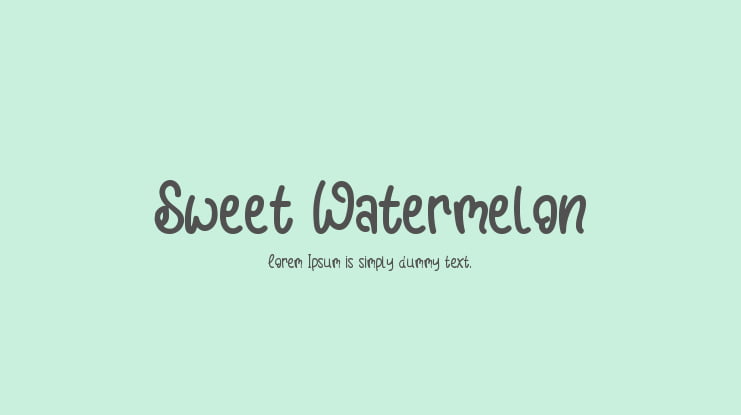 Sweet Watermelon Font
