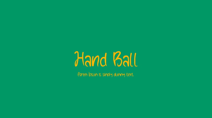 Hand Ball Font