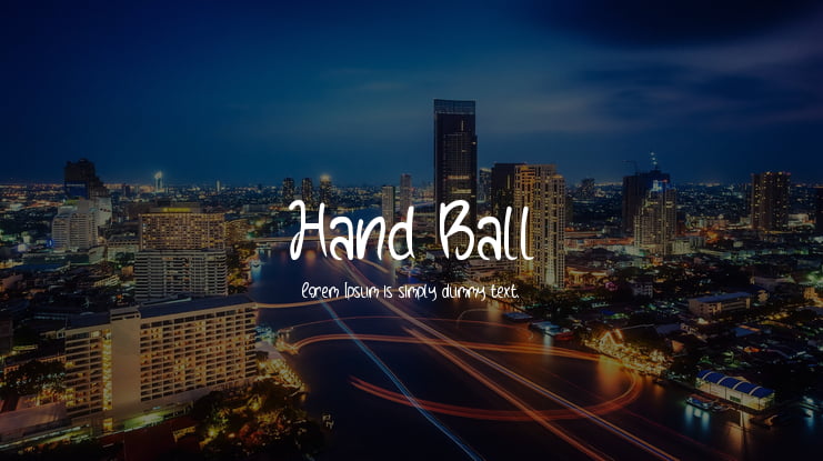 Hand Ball Font