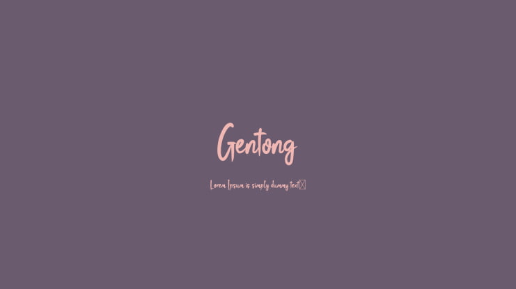 Gentong Font