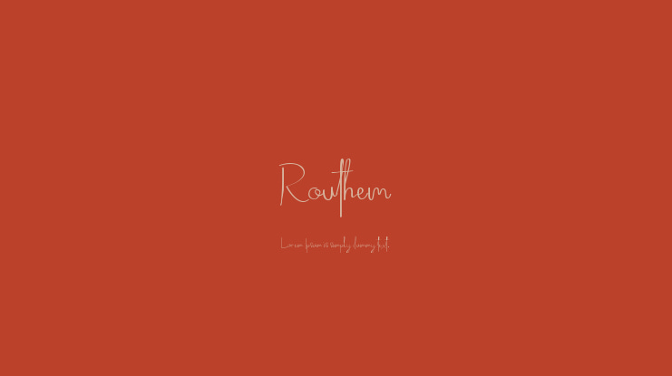 Routhem Font