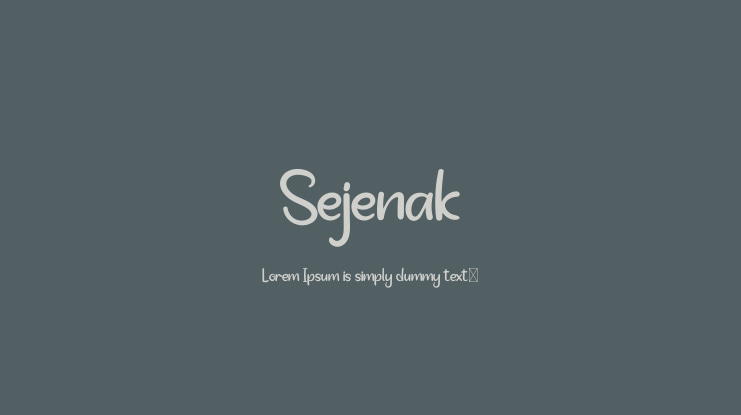 Sejenak Font