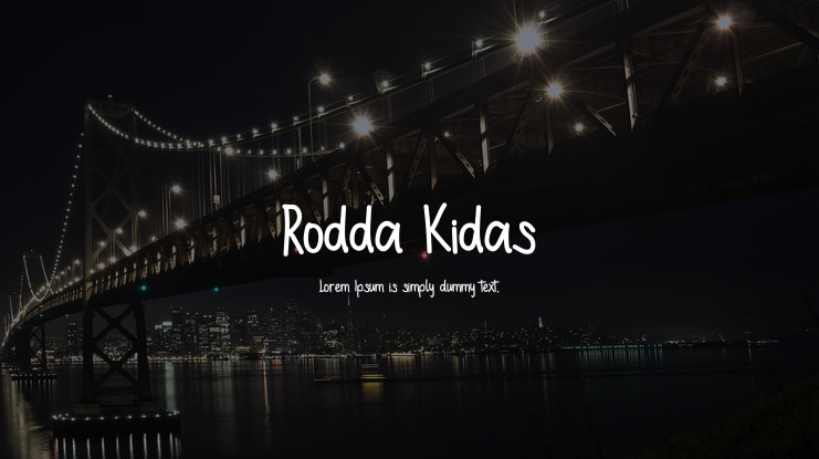 Rodda Kidas Font