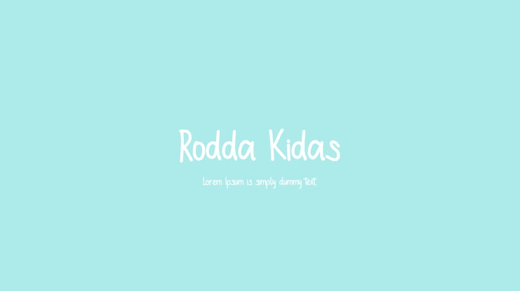 Rodda Kidas Font