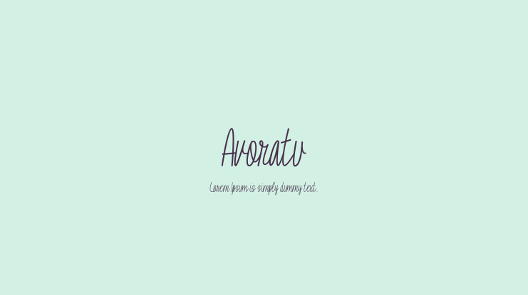 Avoratu Font