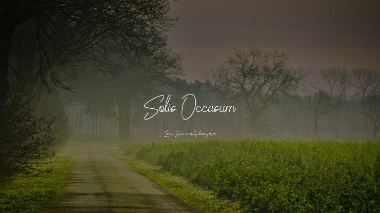 Solis Occasum Font