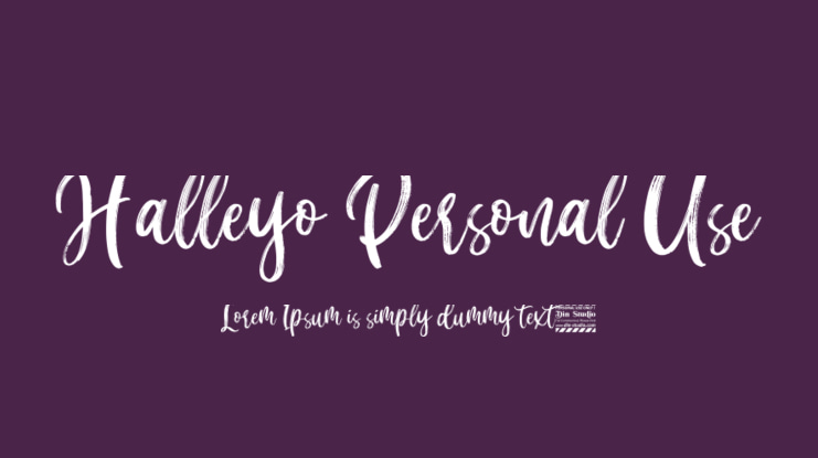 Halleyo Personal Use Font