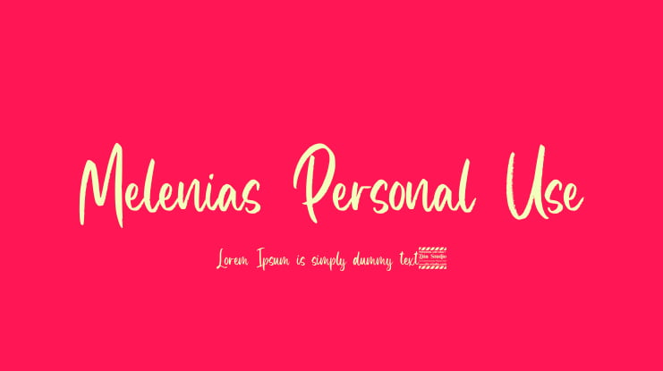 Melenias Personal Use Font