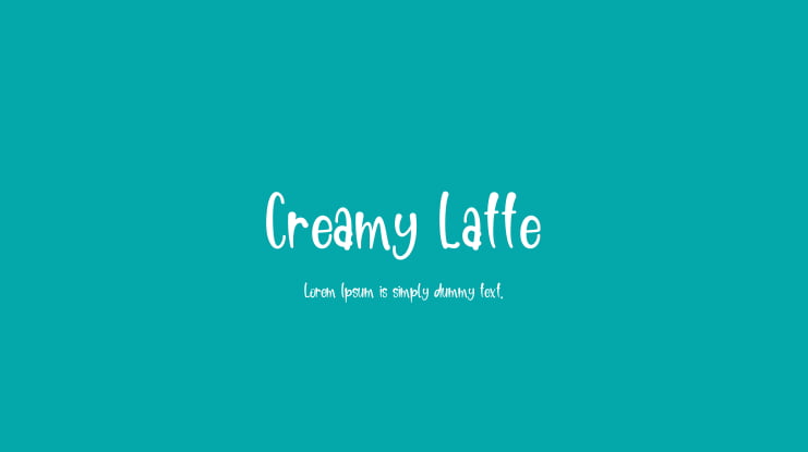 Creamy Latte Font