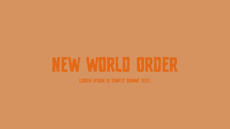 New World Order Font