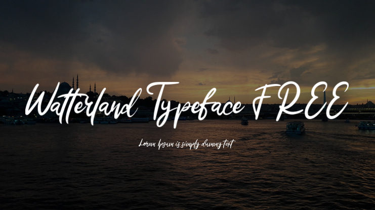 Watterland Typeface FREE Font