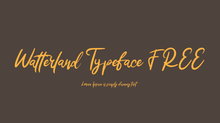 Watterland Typeface FREE Font