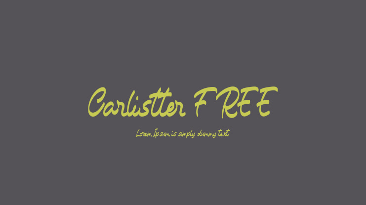 Carlistter FREE Font