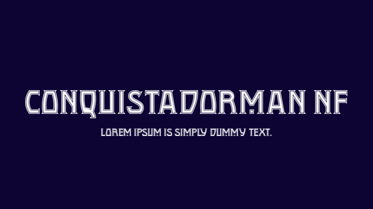 Conquistadorman NF Font