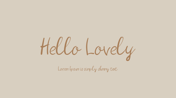 Hello Lovely Font