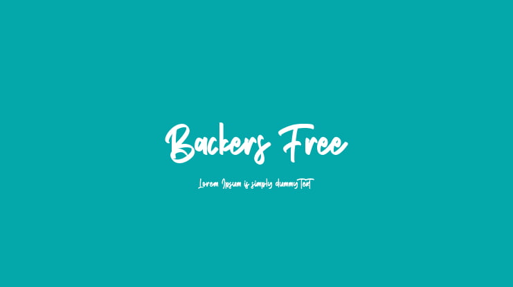 Backers Free Font