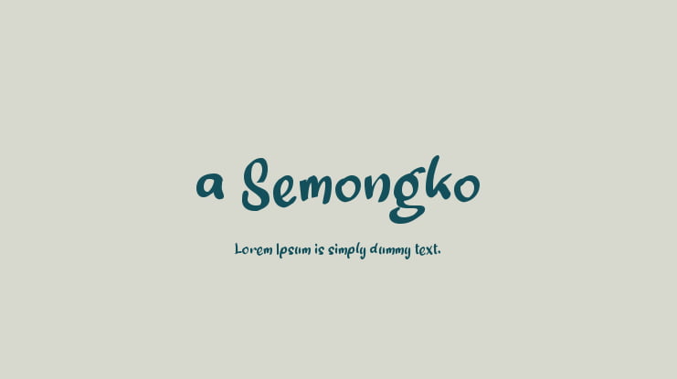 a Semongko Font