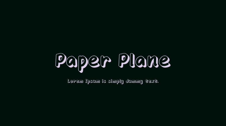 Paper Plane Font