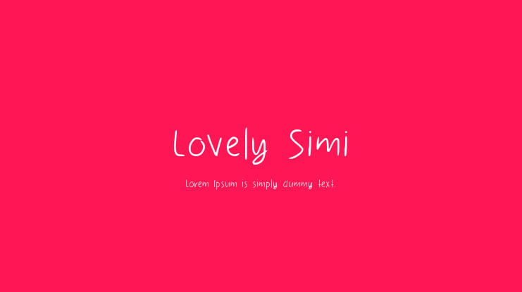 Lovely Simi Font