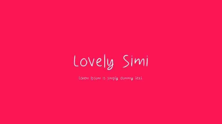 Lovely Simi Font