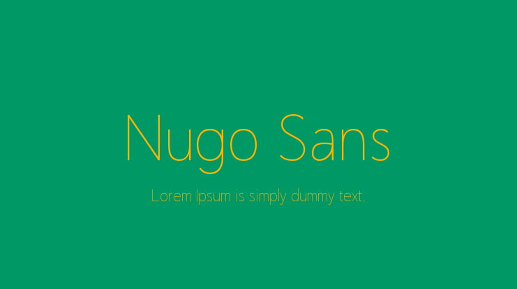 Nugo Sans Font