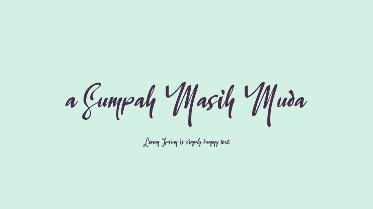 a Sumpah Masih Muda Font