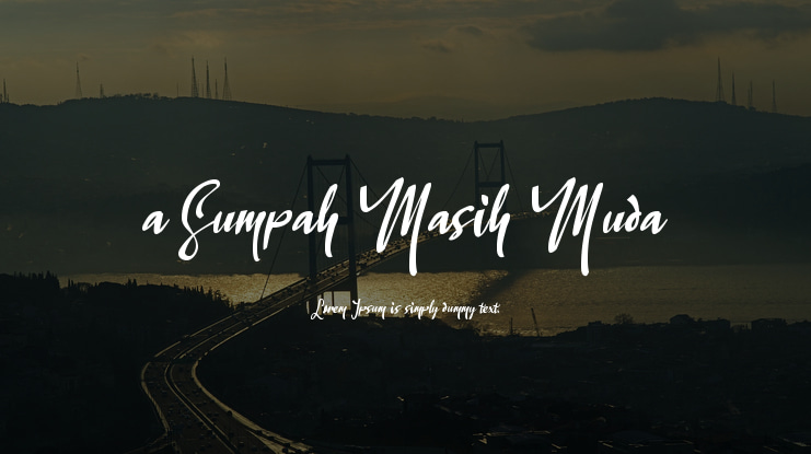 a Sumpah Masih Muda Font