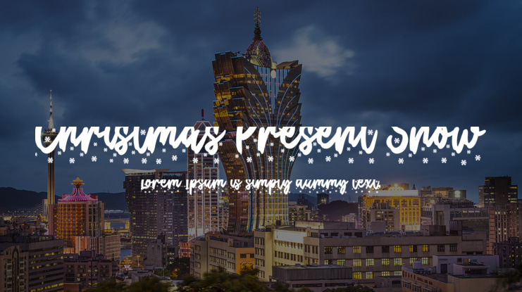 Christmas Present Snow Font