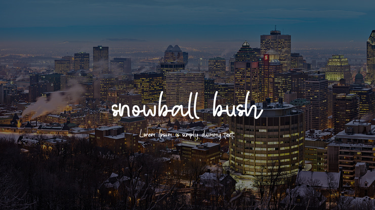 snowball bush Font