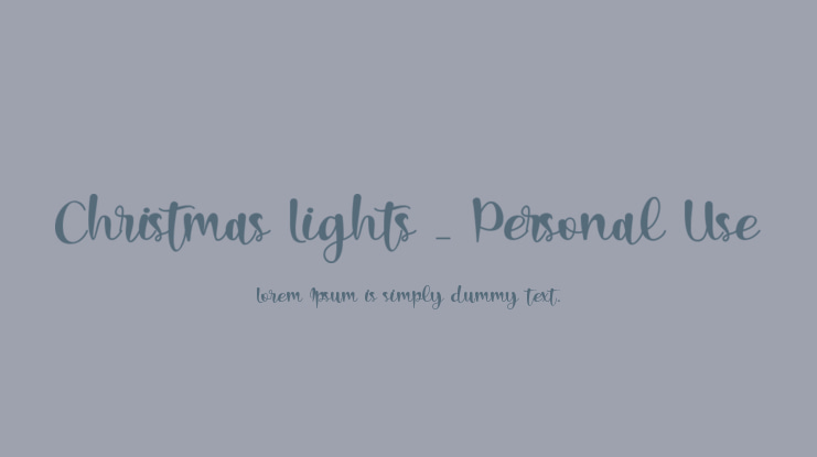 Christmas Lights _ Personal Use Font