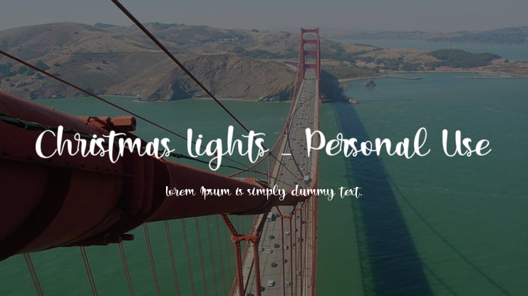 Christmas Lights _ Personal Use Font