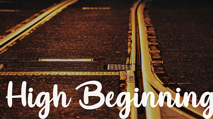 High Beginning Font