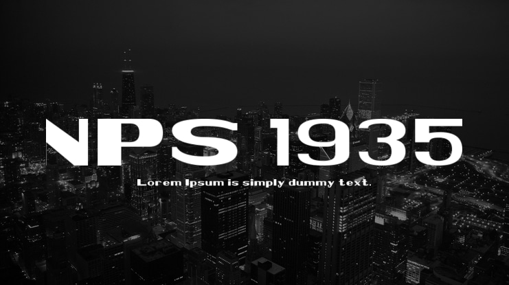 NPS 1935 Font
