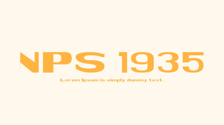 NPS 1935 Font