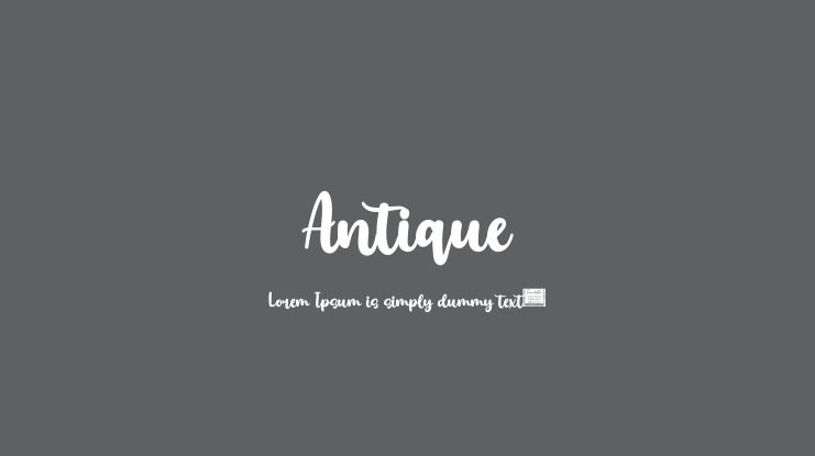 Antique Font