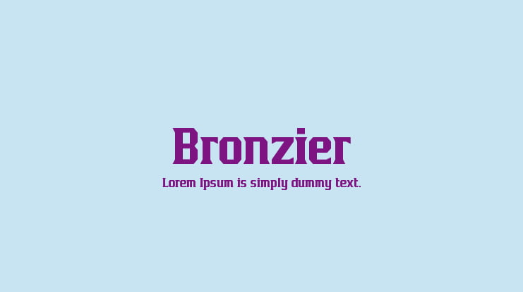 Bronzier Font