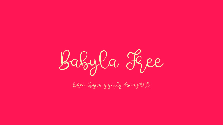Babyla Free Font