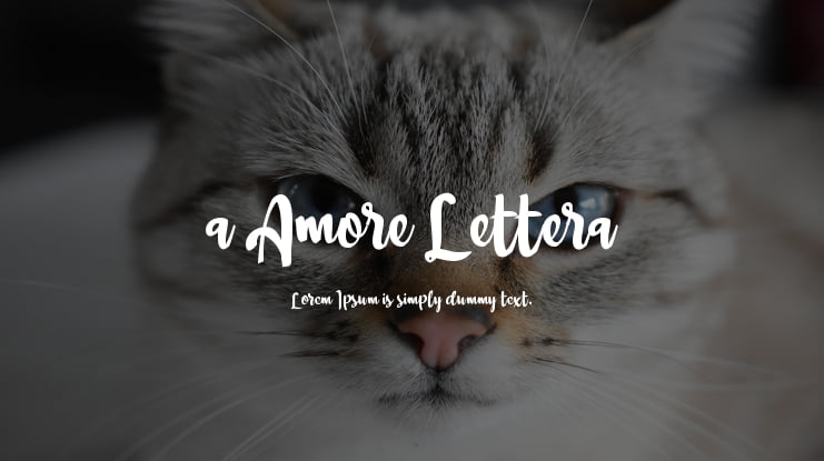 a Amore Lettera Font