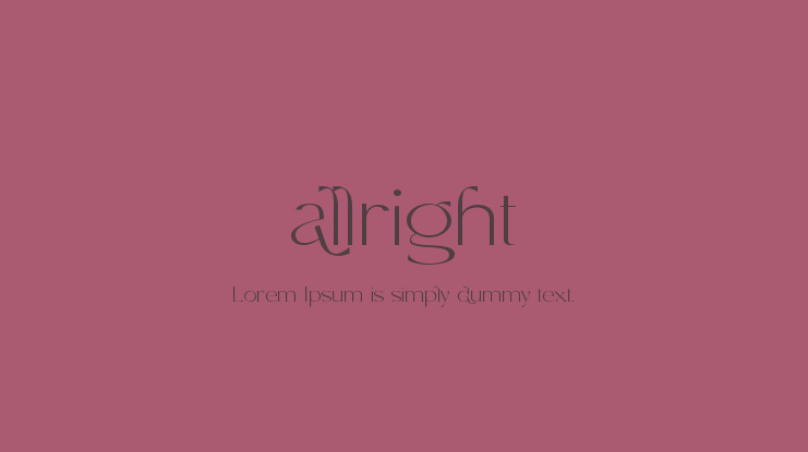 allright Font