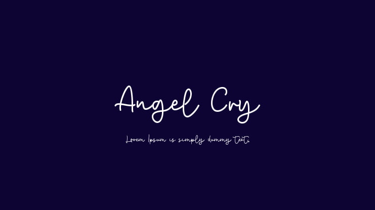 Angel Cry Font