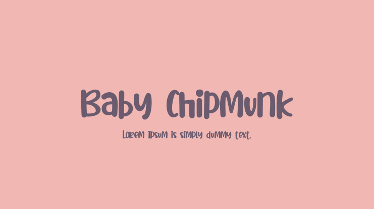 Baby Chipmunk Font