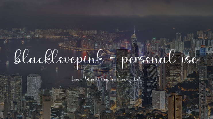 blacklovepink - personal use Font